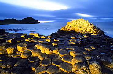 Giant's Causeway, Basalt Columns at the coastline, County Antrim, Ireland, Europe