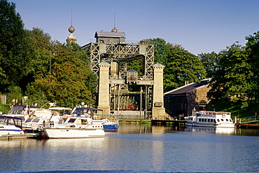 Ship canal lift, Henrichenburg, Waltrop, Ruhr, Ruhr Valley, Northrhine Westphalia, Germany