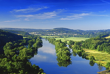 View from Hohenstein over the Ruhr, Witten, Ruhr Valley, Ruhr, Northrhine, Westphalia, Germany