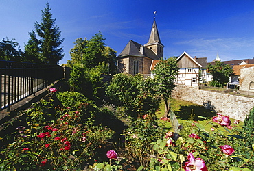 Church in the town of Hattingen Blankenstein, Ruhr Valley, Ruhr, North Rhine Westphalia, Germany