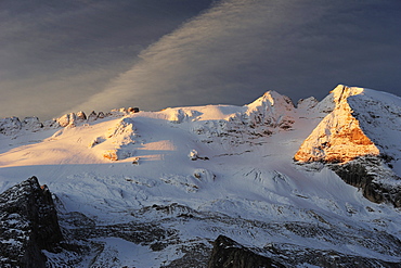 First light at Marmolada, Marmolada, Dolomites, UNESCO World Heritage Site, South Tyrol, Italy