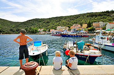 Valun harbour, Cres Island, Kvarnen Gulf, Croatia