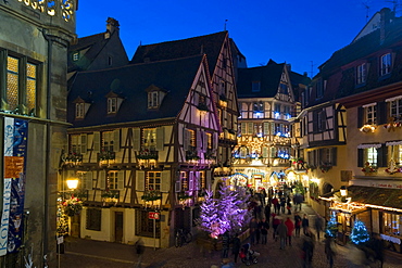 Christmas market and historic quarter, Colmar, Alsace, France