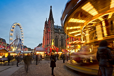 Christmas market and historic quarter, Mulhouse, Alsace, France