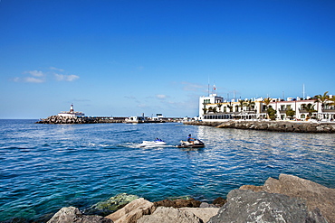 View of the seaport Puerto de Mogan, Gran Canaria, Canary Islands, Spain, Europe