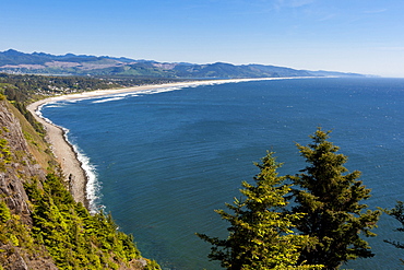 View of Oregon Coast, Manzanita and Nehalem Bay, Oregon, USA, America