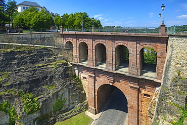 Bridge at the Bock rock, Luxemburg, Luxembourg, Europe