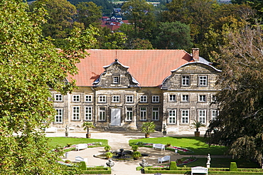 Baroque palais Kleines Schloss, baroque gardens, Blankenburg am Harz, Harz, Saxony-Anhalt, Germany