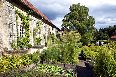 Abbey garden, Abbey Michaelstein, Blankenburg am Harz, Harz, Saxony-Anhalt, Germany