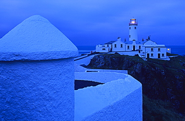 Lighthouse at Fanad Head in the evening light, County Donegal, Ireland, Europe