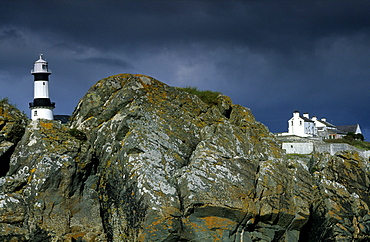 Lighthouse at Dunagree Point, Inishowen peninsula, County Donegal, Ireland, Europe