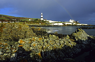 Lighthouse at Dunagree Point, Inishowen peninsula, County Donegal, Ireland, Europe