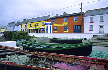 Fishing village of Portmagee with boats, County Kerry, Ireland, Europe