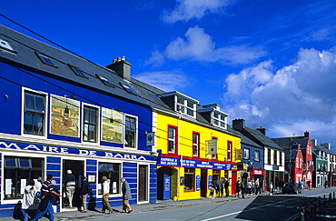 Colourful painted houses in Dingle, County Kerry, Ireland, Europe