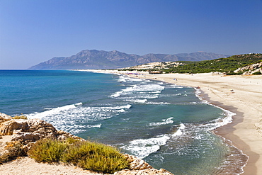 Sandy beach of Patara, lycian coast, Mediterranean Sea, Turkey