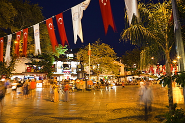 Kas at night, nightlife, lycian coast, Lycia, Mediterranean Sea, Turkey, Asia