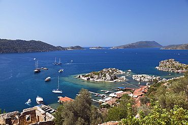 Simena, Kalekoy, lycian coast, Mediterranean Sea, Turkey