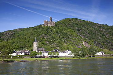 Liebenstein castle above the Rhine river valley, Kamp Bornhofen, Rhineland-Palatinate, Germany, Europe