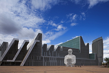 Palacio de Congresos, conference centre and Torre del Agua, Zaragoza, Saragossa, province of Zaragoza, Aragon, Northern Spain, Spain, Europe