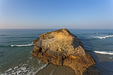 Playa de Catedrales, Praia das Catedrais, Beach of the Cathedrals, rock formations, beach, coast, Atlantic Ocean, near Ribadeo, Camino de la Costa, Camino del Norte, coastal route, Way of Saint James, Camino de Santiago, pilgrims way, province of Lugo, Galicia, Northern Spain, Spain, Europe