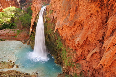 Waterfall Havasu Fall, Havasu, Supai, Grand Canyon, Grand Canyon National Park, UNESCO World Heritage Site Grand Canyon, Arizona, Southwest, USA, America