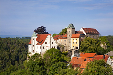 View of Hohnstein castle, Hohnstein, National Park Saxon Switzerland, Elbe Sandstone Mountains, Saxony, Germany, Europe