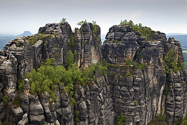 Hoher Torstein Rock, Schrammsteine Rocks, National Park Saxon Switzerland, Elbe Sandstone Mountains, Saxony, Germany, Europe