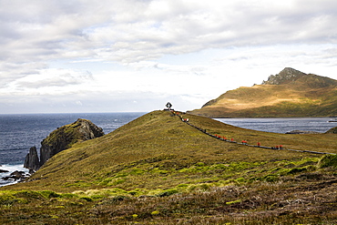 Memorial for castaways at Cape Horn, Cape Horn National Park, Cape Horn Island, Terra del Fuego, Patagonia, Chile, South America