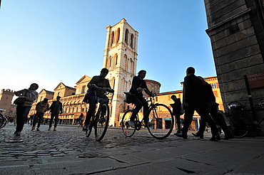 Piazza Trento e Trieste with cathedral, Ferrara, Emilia-Romagna, Italy