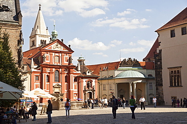 St George's convent with basilica, castle hill, Prague, Czech Republic