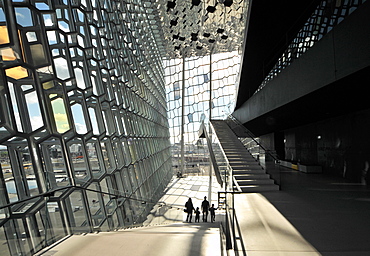 Stairs in the new Concert Hall, Reykjavik, Iceland, Europe