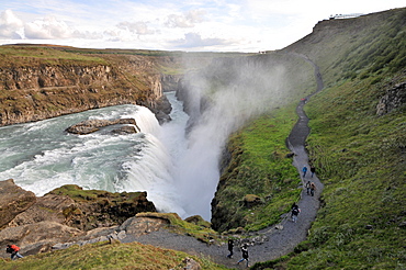 Waterfall Gullfoss at the golden circle, Iceland, Europe