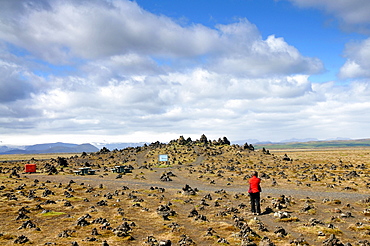 Ring road, lava field Eldhraun, Myrdalssandur, Sudurland, Iceland