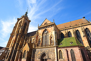 St Martin's church in the sunlight, Colmar, Alsace, France, Europe