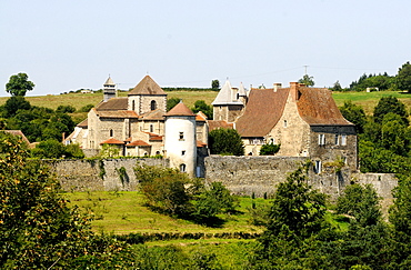 Abbey of Chantelle, valley of Sioule, Bourbonnais, Auvergne, France, Europe