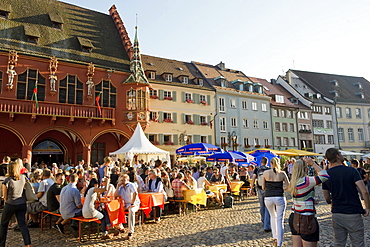 People at the wine festival, July 2012, Freiburg im Breisgau, Black Forest, Baden-Wuerttemberg, Germany, Europe