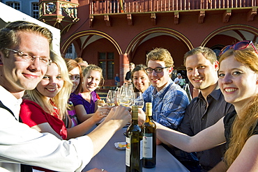 People at the wine festival, July 2012, Freiburg im Breisgau, Black Forest, Baden-Wuerttemberg, Germany, Europe