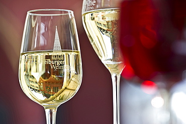 Glasses of wine at the wine festival, July 2012, Freiburg im Breisgau, Black Forest, Baden-Wuerttemberg, Germany, Europe