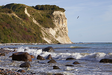 Rocky coast at Cape Arkona, Wittow peninsula, Ruegen island, Baltic coast, Mecklenburg Western Pomerania, Germany, Europe