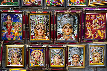 Religious memorabilia for sale, Munger, Monghyr, Bihar, India