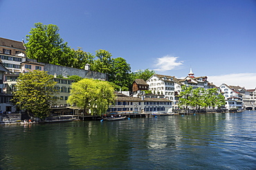 Riverside of Limmat, Schipfe, Lindenhof, Zurich, Switzerland