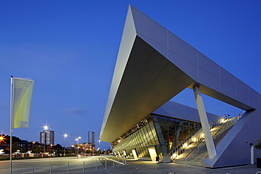 New Harbour Cruise Center Altona, designed by architects Renner Hainke Wirth, near the Altona fish market, Hamburg, Germany