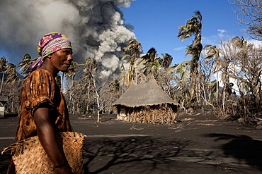 Daily life on Matupit island, Tavurvur Volcano, Rabaul, East New Britain, Papua New Guinea, Melanesia- Pacific