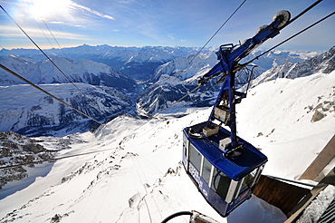 On Col Helbronner under Mont Blanc, Aosta Valley, Italy