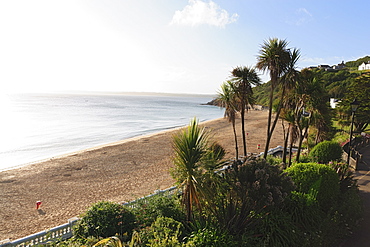 View over Porthminster Beach, St. Ives, Cornwall, England, United Kingdom