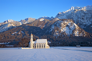 St Coloman pilgrimage church at Schwangau near Fuessen, Allgaeu, Bavaria, Germany