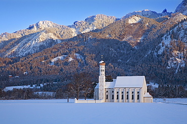 St Coloman pilgrimage church at Schwangau, near Fuessen, Allgaeu, Bavaria, Germany