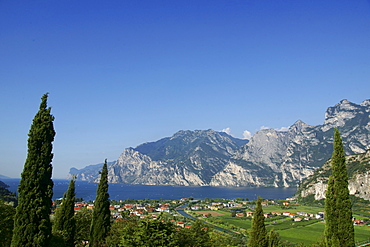 View towards Torbole, Riva del Garda, Lake Garda, Lago di Garda, Trient, Italy, Europe