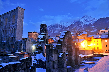 Roman Theatre in Aosta, Aosta Valley, Italy