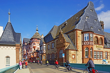 Post office and Lorettahaus, Art Nouveau, Traben, Traben-Trarbach, Mosel, Rhineland-Palatinate, Germany, Europe